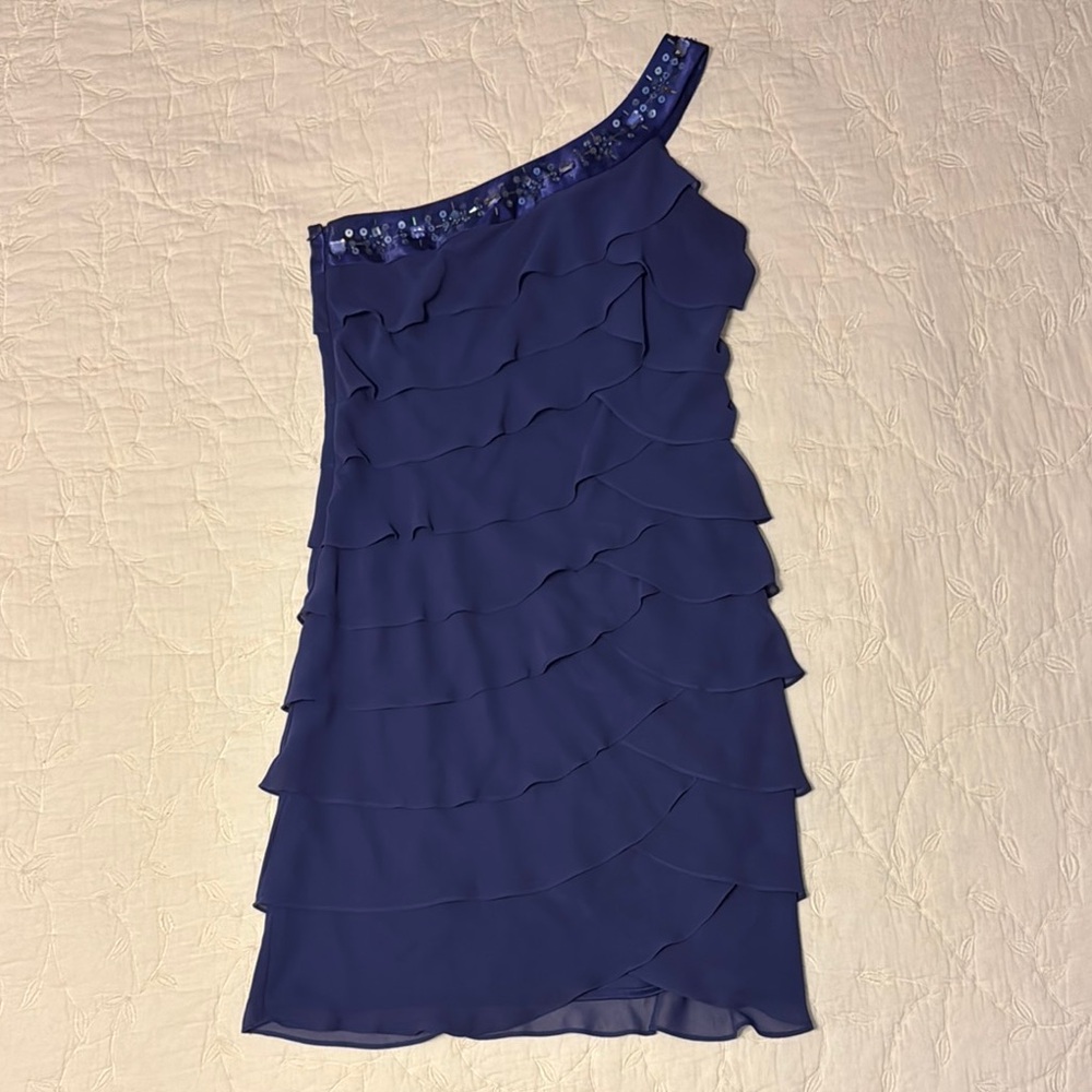 Purple One-Shoulder Sheath Dress for Night Out
